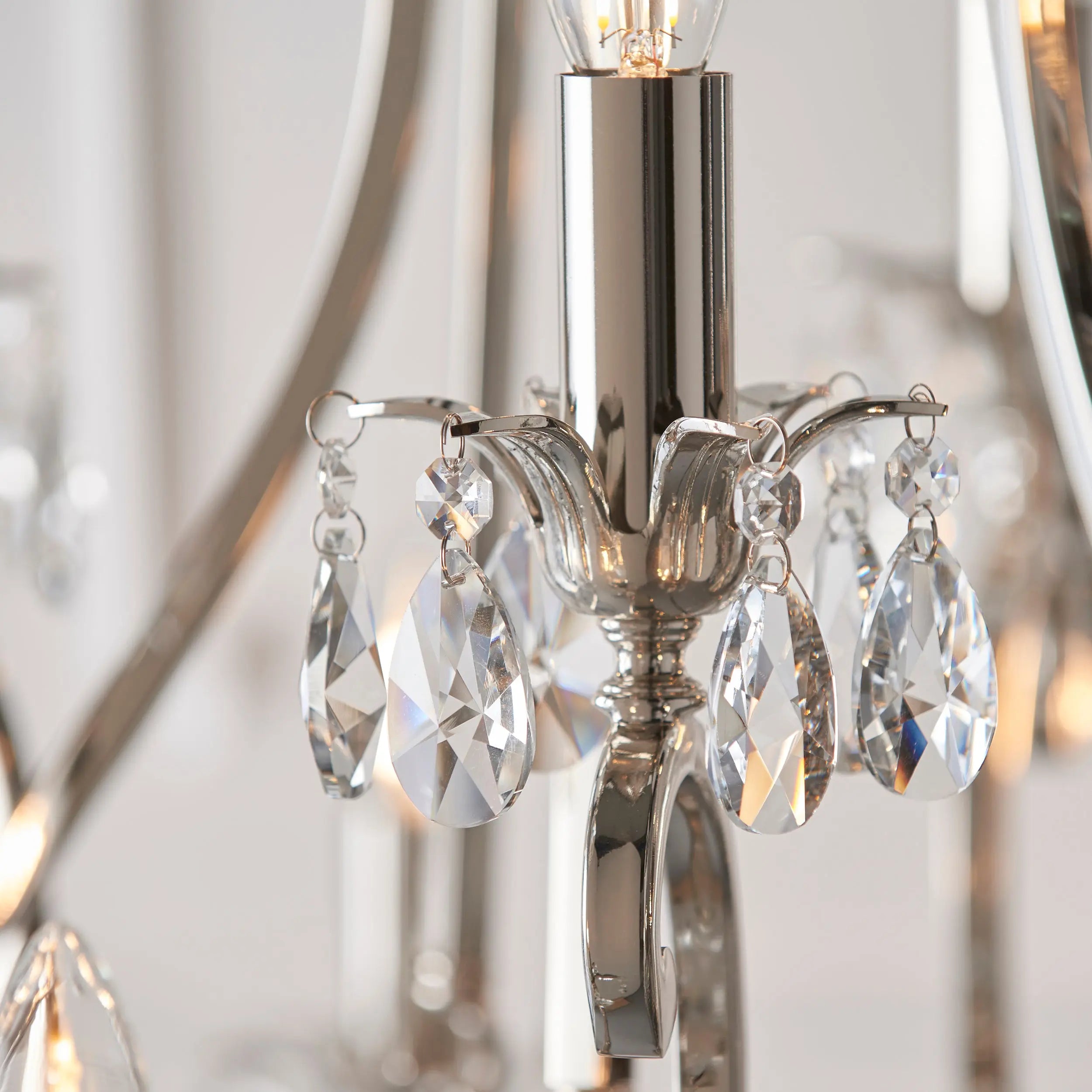 Oksana Nickel 21 Light Pendant Chandelier Endon