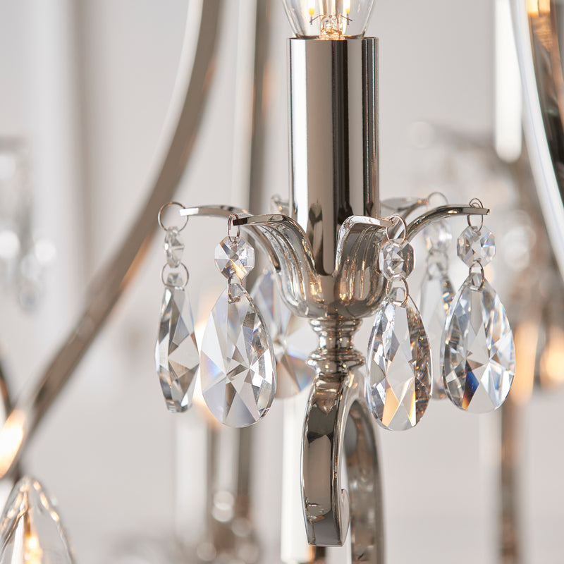 Oksana Nickel 21 Light Pendant Chandelier