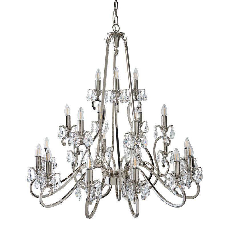 Oksana Nickel 21 Light Pendant Chandelier