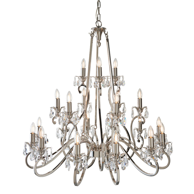 Oksana Nickel 21 Light Pendant Chandelier