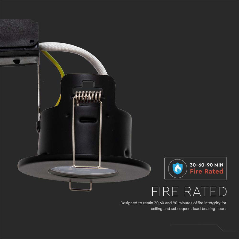 Matt Black Downlight Fire Rated Fitting Canless GU10 Fixed IP65