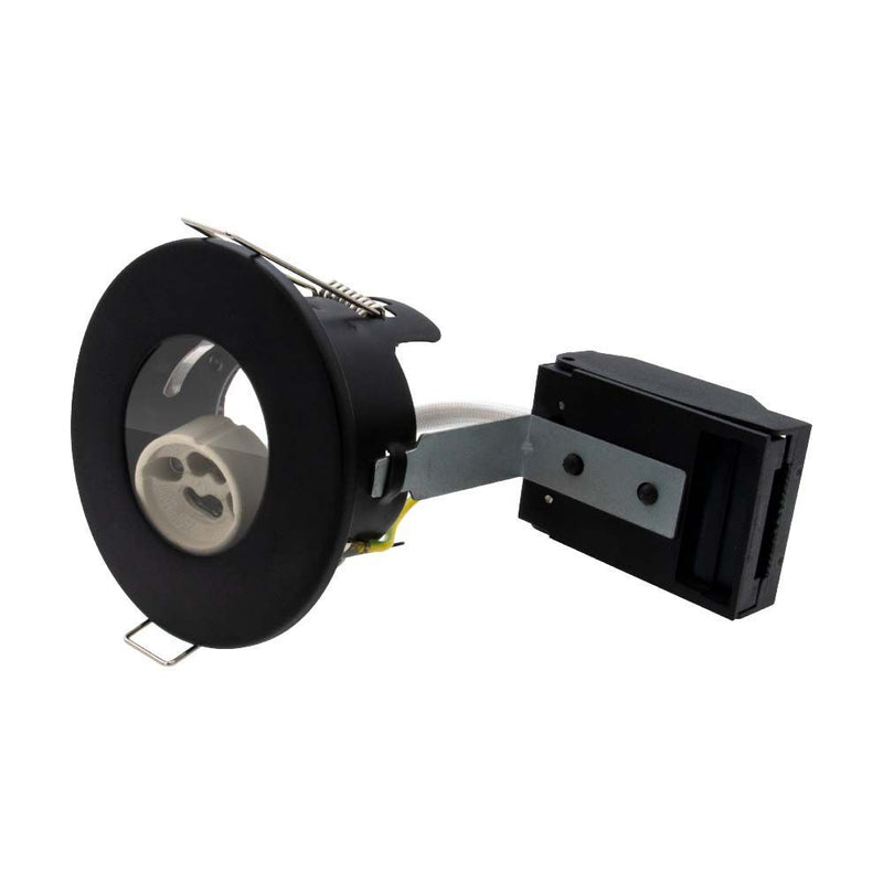 Matt Black Downlight Fire Rated Fitting Canless GU10 Fixed IP65