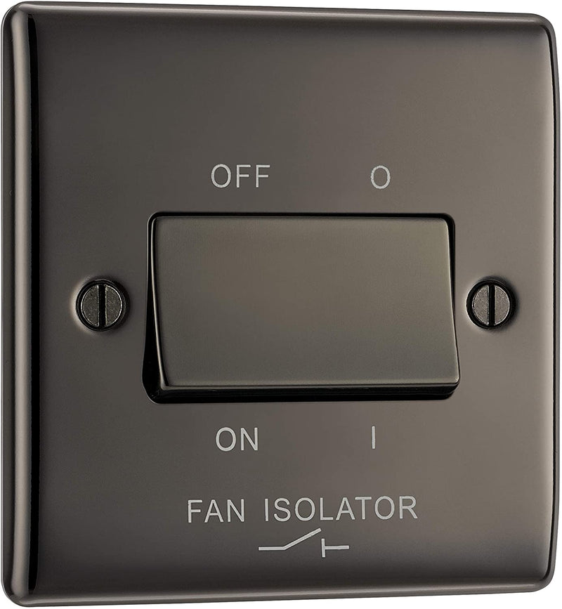 BG Nexus Metal Fan Isolator Switch in Black Nickel - NBN15-01