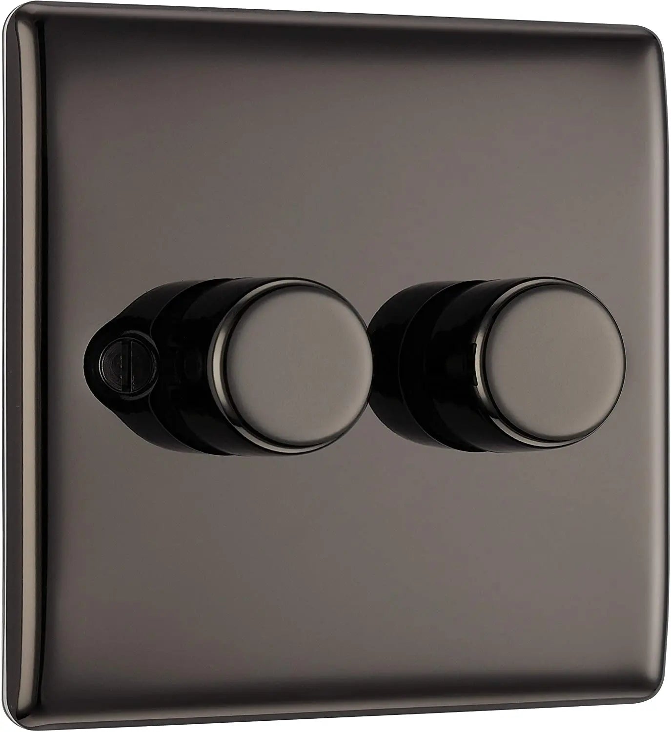BG Nexus Metal 2 Gang Dimmer Switch in Black Nickel - NBN82-01 BG (British General)