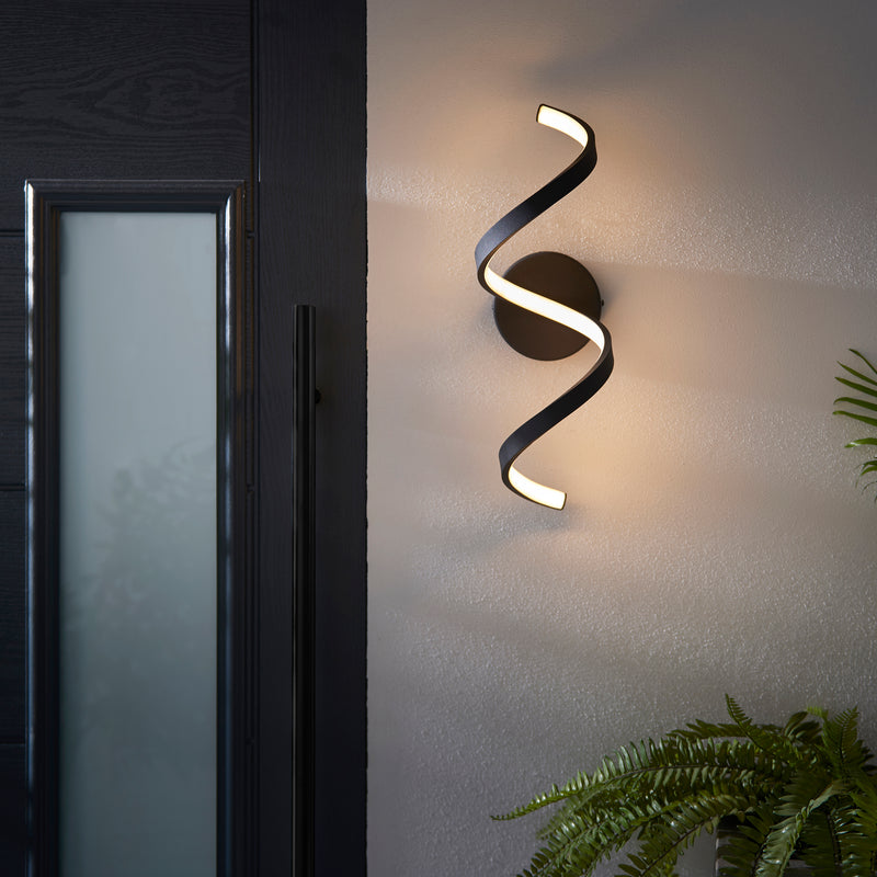 Endon Astral Wall Light in Black 3000K