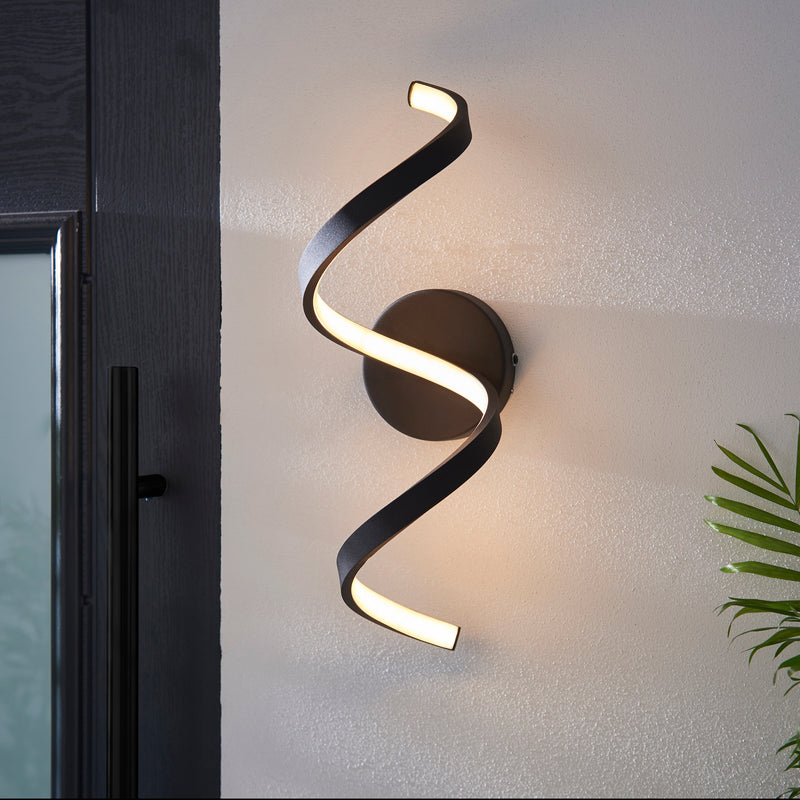 Endon Astral Wall Light in Black 3000K