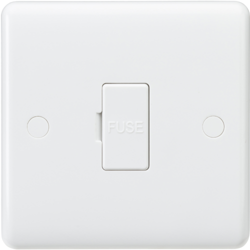 ML Curved Edge 13A Unswitched Fused Spur Unit in White CU6000