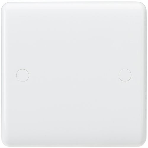 ML Curved Edge 1 Gang Blanking Plate in White CU8350