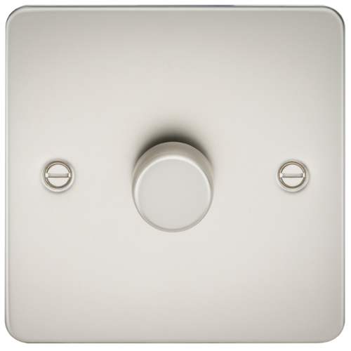 ML Flat Plate 1 Gang 2 way 10-200W (5-150W LED) Trailing Edge Dimmer - Pearl