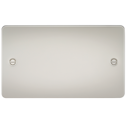 ML Flat Plate 2 Gang Blanking Plate - Pearl