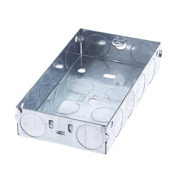 25mm Double Galvanised Steel Knockout Metal Back Box