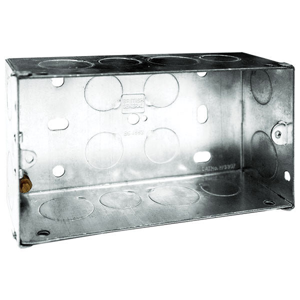 47mm Double Galvanised Steel Knockout Metal Back Box