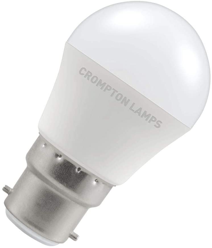 Crompton 5.5 Watt B22 LED Golf Ball Bulb (Frosted) in Warm White