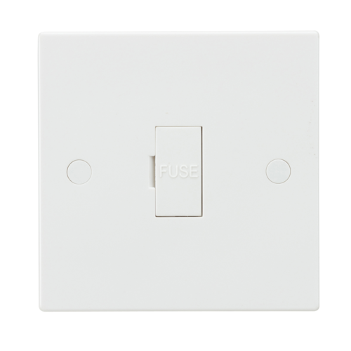 ML Square Edge 13A Unswitched Fused Spur Unit in White