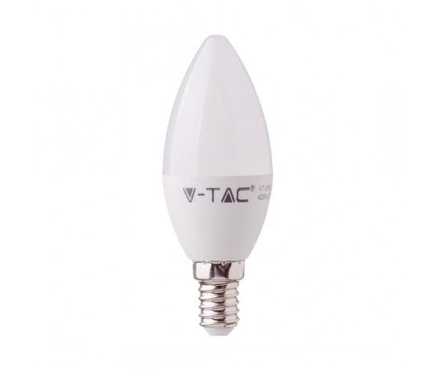 V-TAC 5.5 Watt E14 LED Candle Bulb (Frosted) in Warm White