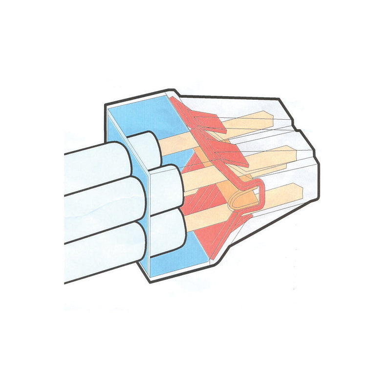 773-173 Wago 3x6mm Push Wire Connector (50 Box)