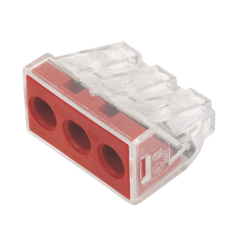 773-173 Wago 3x6mm Push Wire Connector (50 Box)