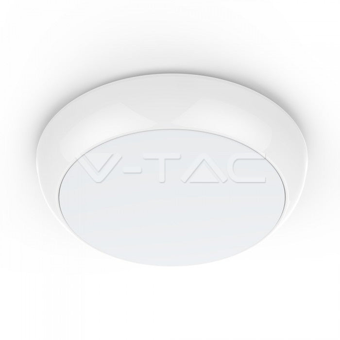 V-Tac 15 Watt LED Emergency Bulkhead with Microwave Sensor 4000K