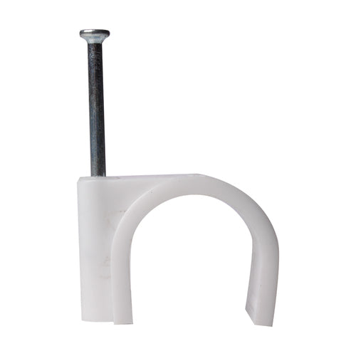 UniCrimp 7-10mm Round Cable Clips - White (100 Box)