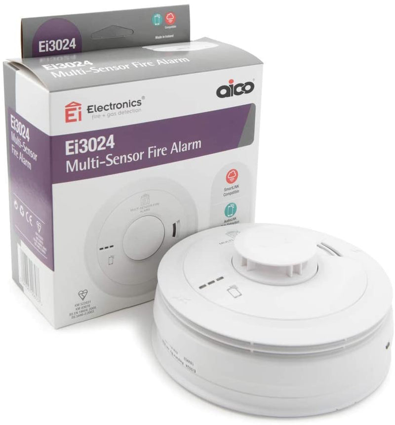 Aico EI3024 Optical and Heat Interlinked  with Rechargeable Lithium Battery Backup