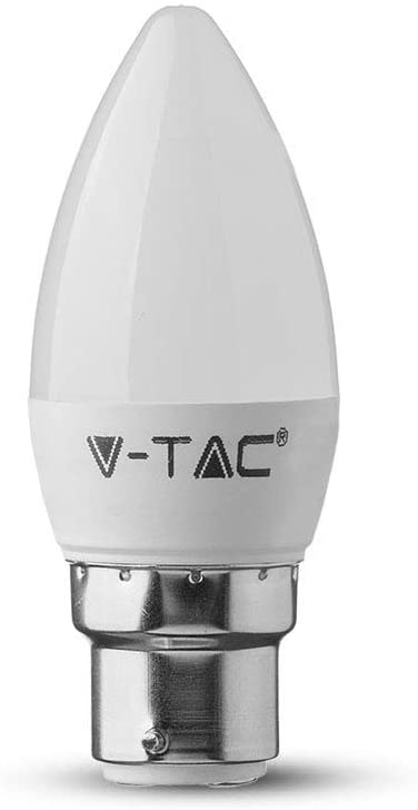 V-TAC 6 Watt B22 LED Candle Bulb (Frosted) in Cool White