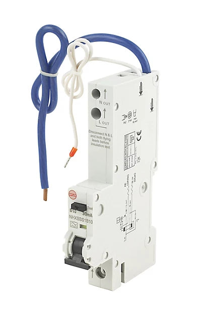 Wylex RCBO NHXSBS1B10 10 Amp Type A 30MA SP